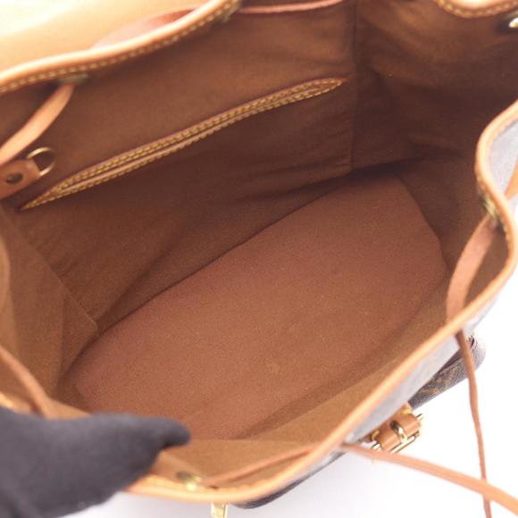 LOUIS VUITTON Brown Monogram Leather Backpack - Picture 3 of 11